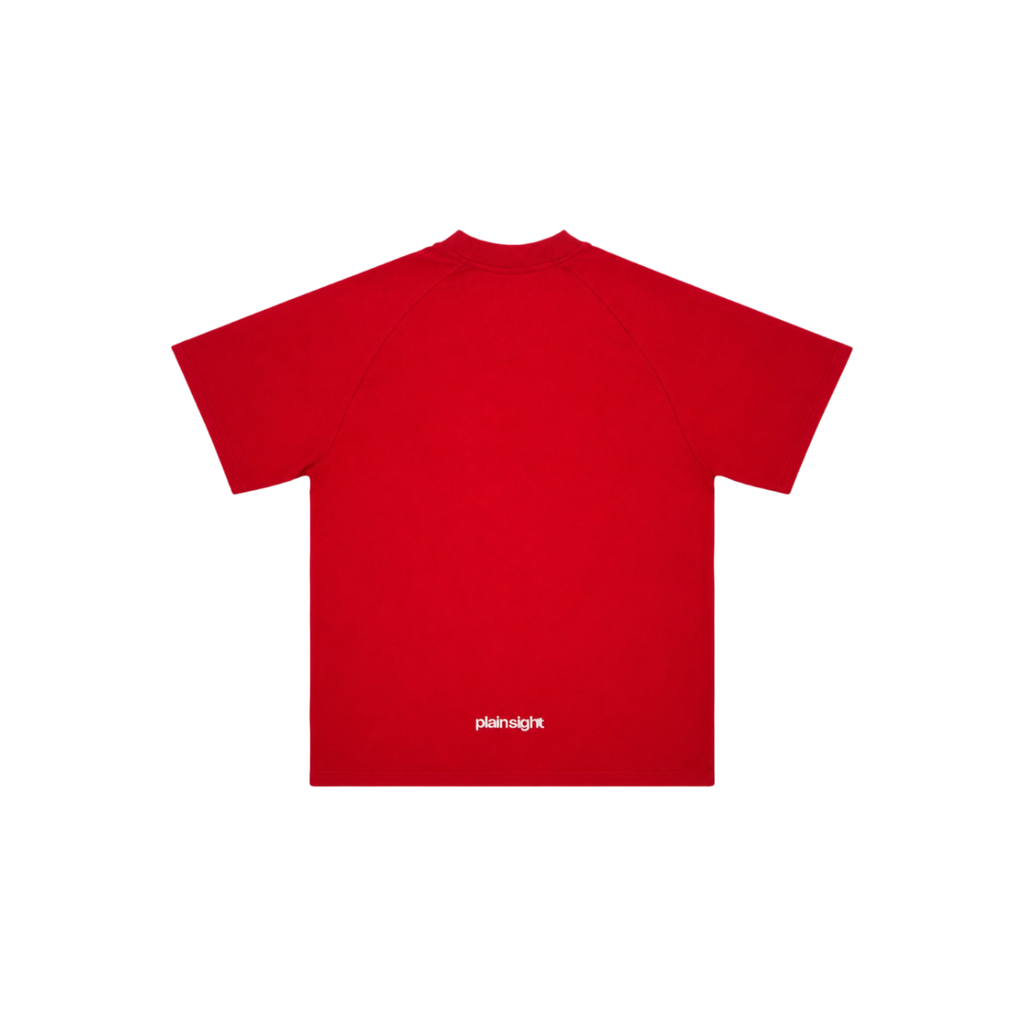 Red Raglan Cut T-shirt